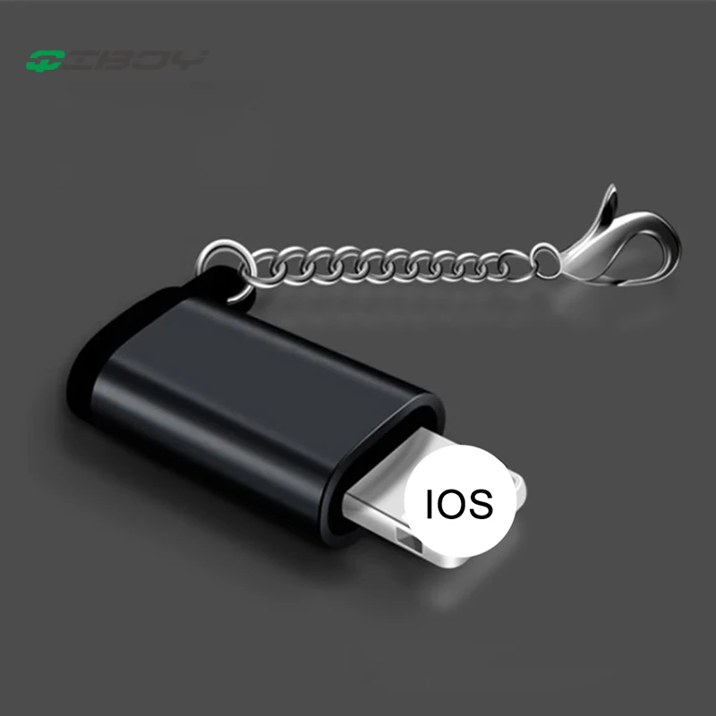 Portable OTG Adapter For iphone 8 7 6 5 Plus Sync Data Fast Charging Micro USB To Lighting For Apple Converter With Key Chain
Portable OTG Adapter For iphone 8 7 6 5 Plus Sync Data Fast Charging Micro USB To Lighting For Apple Converter With Key Chain