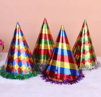 Free Shipping 30pcs/lot Size 24" Glister Laser Paper Party Cap/ Birthday Hat For Children Or Adults Grid And Stripe Style
Free Shipping 30pcs/lot Size 24" Glister Laser Paper Party Cap/ Birthday Hat For Children Or Adults Grid And Stripe Style