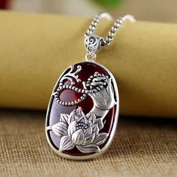 BOCAI s925 pure Silver jewelry Prajna multi-Lianhua national wind ladies pomegranate red p/White / yellow pendant for woman
BOCAI s925 pure Silver jewelry Prajna multi-Lianhua national wind ladies pomegranate red p/White / yellow pendant for woman