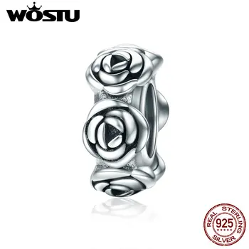 WOSTU 100% 925 Sterling Silver Vintage Rose Spacer Stopper Beads fit Wostu Original DIY Charm Bracelet Jewelry Gift CQC596
WOSTU 100% 925 Sterling Silver Vintage Rose Spacer Stopper Beads fit Wostu Original DIY Charm Bracelet Jewelry Gift CQC596