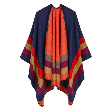 2020 Winter Capes Sweater Shawl Square Scarf Loose Outerwear Pashminas Women Faux Cashmere Poncho Cardigan Striped Print tunics
2020 Winter Capes Sweater Shawl Square Scarf Loose Outerwear Pashminas Women Faux Cashmere Poncho Cardigan Striped Print tunics