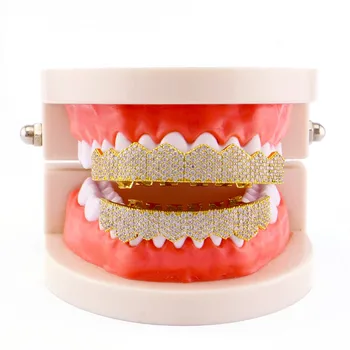 Hip Hop Gold Teeth Grills Top&Bottom Teeth Dental Vampire Teeth Caps Mouth Halloween Party Body Jewelry Orthodontic Braces
Hip Hop Gold Teeth Grills Top&Bottom Teeth Dental Vampire Teeth Caps Mouth Halloween Party Body Jewelry Orthodontic Braces