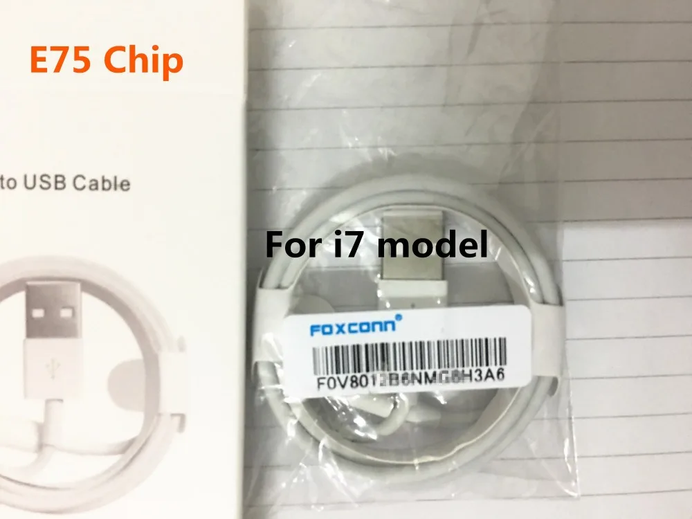 

100Pcs/lot,1M/3FT AAAAA+ quality E75 Chip 3.0mm USB Data Sync Charger Cable For iPhone X 8 7 SE 5 5S 6 6s plus with retail box