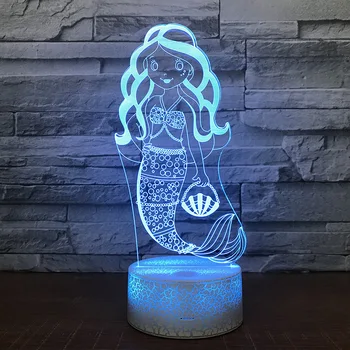 Cute Mermaid Shape 3D Table Lamp Touch Control 7 Color Changing Acrylic Baby Night Light USB Decorative Kids Christmas Gifts
Cute Mermaid Shape 3D Table Lamp Touch Control 7 Color Changing Acrylic Baby Night Light USB Decorative Kids Christmas Gifts