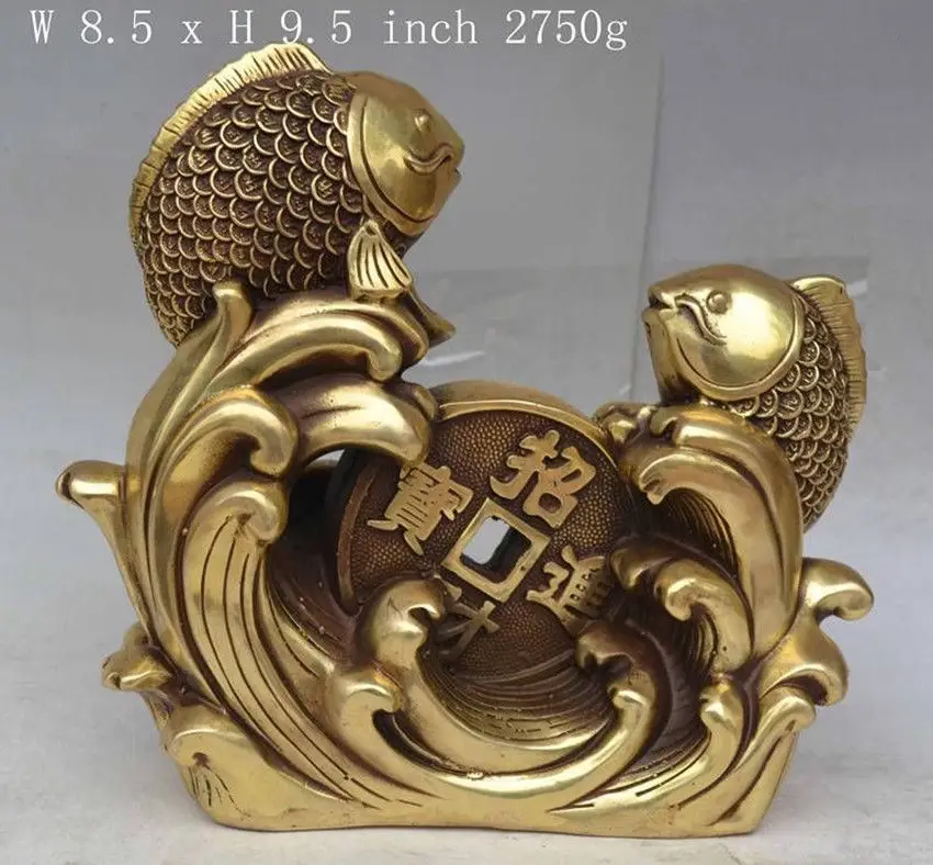 zhaorui602++Chinese Folk Culture Handmade Brass Bronze Statue Lucky Fish Sculpture
zhaorui602++Chinese Folk Culture Handmade Brass Bronze Statue Lucky Fish Sculpture