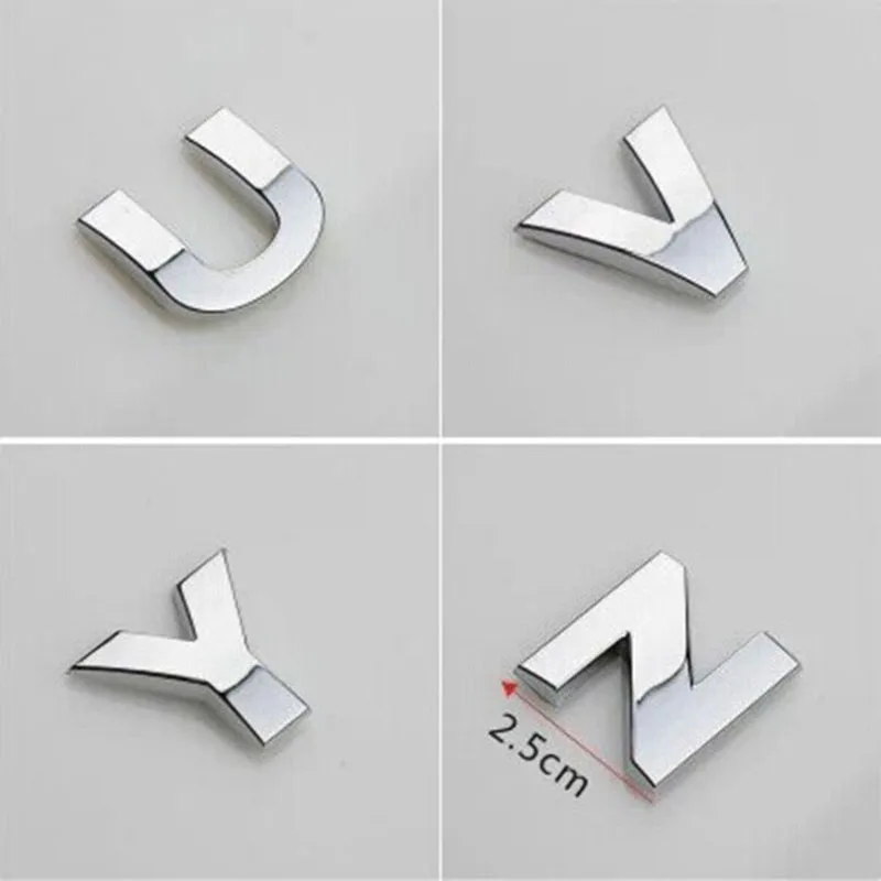 1pcs Car Sticker Car styling silver black metal sticker A-Z/0-9 creative 3D Letters emblem Digital Figure Number Chrome DIY
1pcs Car Sticker Car styling silver black metal sticker A-Z/0-9 creative 3D Letters emblem Digital Figure Number Chrome DIY