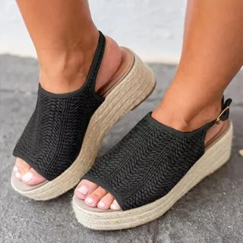Women Platform Wedge Shoes Peep Toe Weaving Sandals Fish Mouth Shoes for Summer DX88
Women Platform Wedge Shoes Peep Toe Weaving Sandals Fish Mouth Shoes for Summer DX88