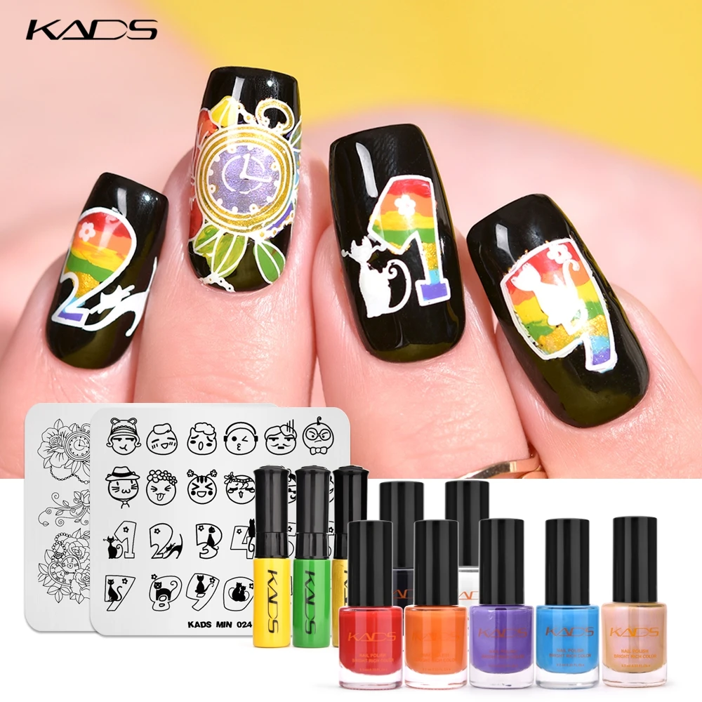 KADS Mini & Flower Nail Art Stamping Plates Set Nail Polish for Printing Image on Nails Manicure Set Plates for Stamping Stamper
KADS Mini & Flower Nail Art Stamping Plates Set Nail Polish for Printing Image on Nails Manicure Set Plates for Stamping Stamper