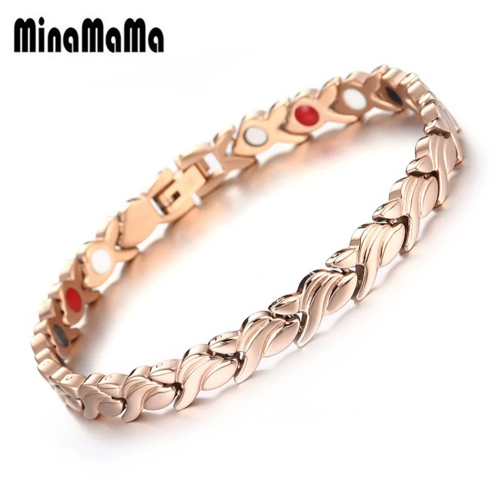 Germanium Magnetic Bracelet Health Care Elements Chain Bracelet Black Gold Color Stainless Steel Bracelets for women Men jewelry
Germanium Magnetic Bracelet Health Care Elements Chain Bracelet Black Gold Color Stainless Steel Bracelets for women Men jewelry