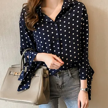 Fashion Women Blouse Plus Size Turn-down Collar Women Long Sleeve Dot Shirt Slim Elgant Office Feeminine Blouse
Fashion Women Blouse Plus Size Turn-down Collar Women Long Sleeve Dot Shirt Slim Elgant Office Feeminine Blouse