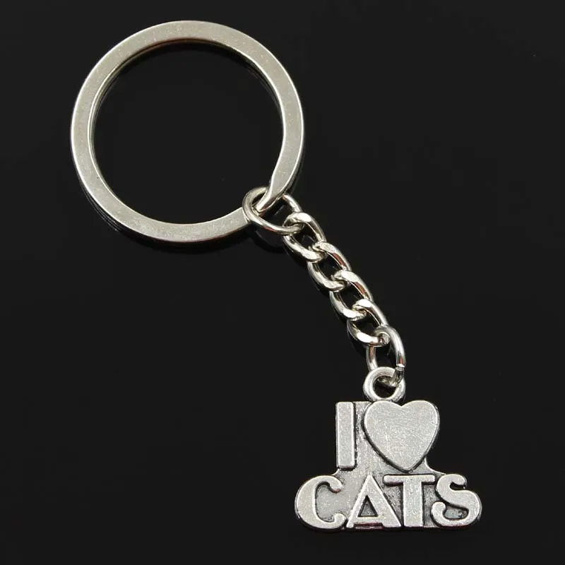 new fashion men 30mm keychain DIY metal holder chain vintage i love cats 23x21mm silver pendant Gift
new fashion men 30mm keychain DIY metal holder chain vintage i love cats 23x21mm silver pendant Gift
