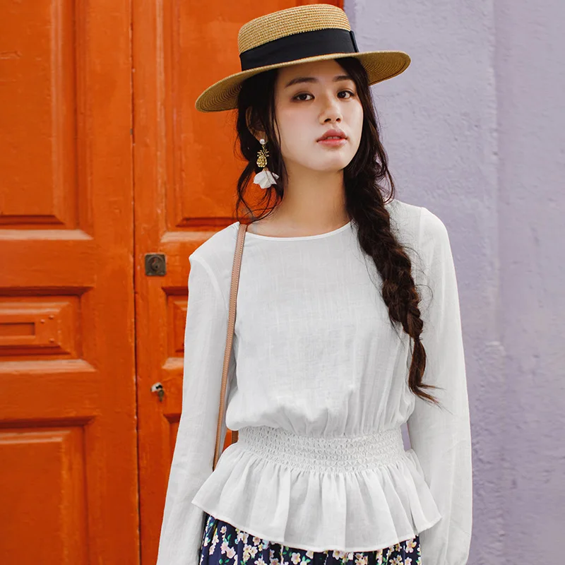 INMAN Women Autumn Clothes Solid Color Round Neck Lantern Sleeve Chiffon Shirt Blouse
INMAN Women Autumn Clothes Solid Color Round Neck Lantern Sleeve Chiffon Shirt Blouse