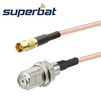 MCX female straight to F female bulkhead straight pigtail cable RG316