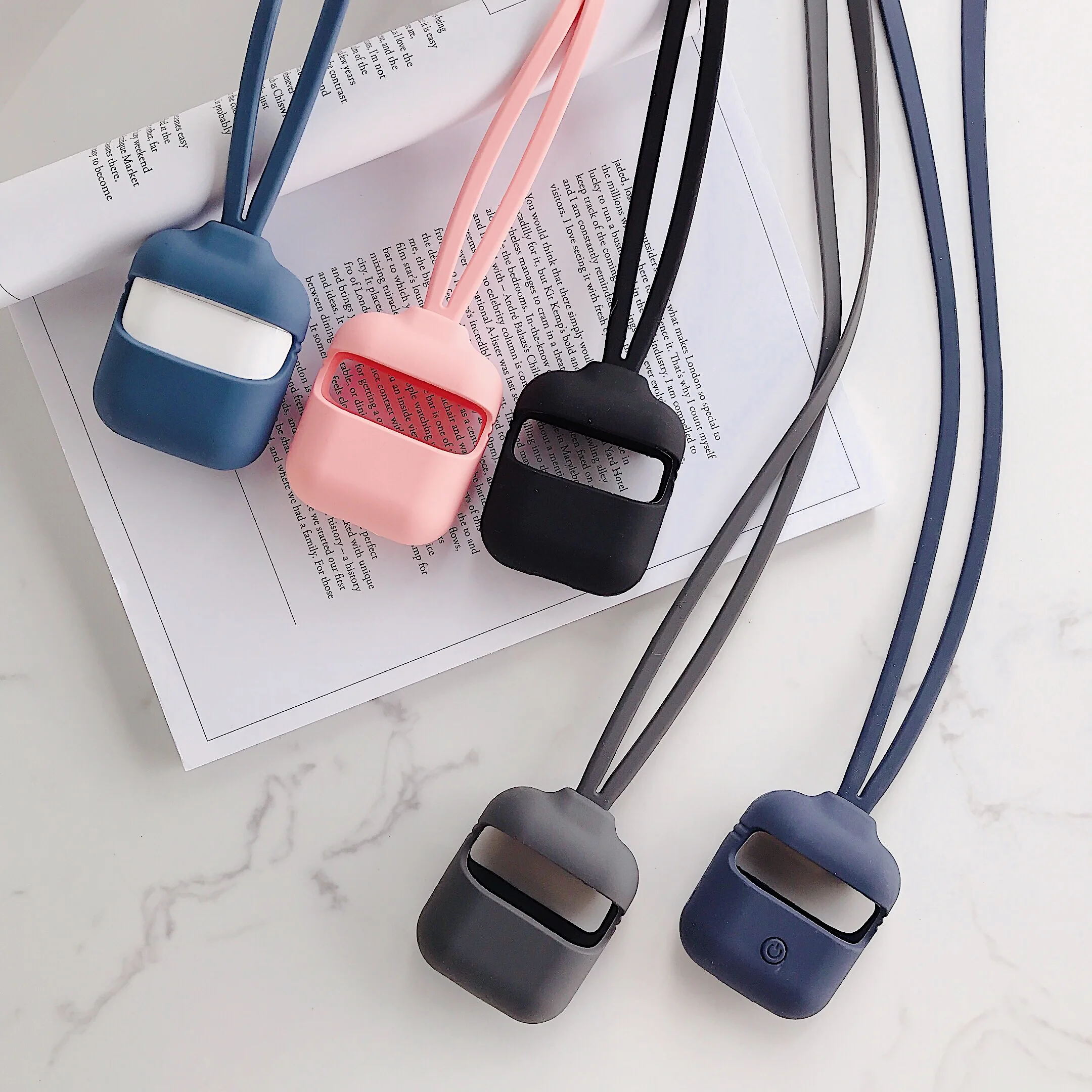 Bluetooth earphone case for airpods 2 cover Liquid Silicone soft with Long short lanyard rope for apple airpods Accessories
Bluetooth earphone case for airpods 2 cover Liquid Silicone soft with Long short lanyard rope for apple airpods Accessories