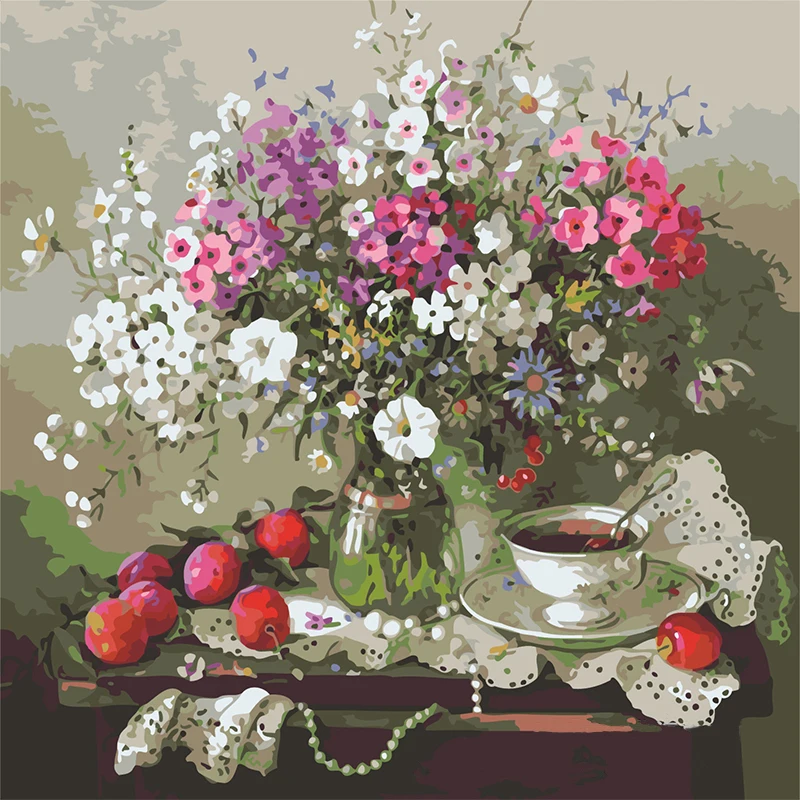 New Arrival Flower Oil Paintings on the Number Home Decorative Wall Pictures with Frame
New Arrival Flower Oil Paintings on the Number Home Decorative Wall Pictures with Frame