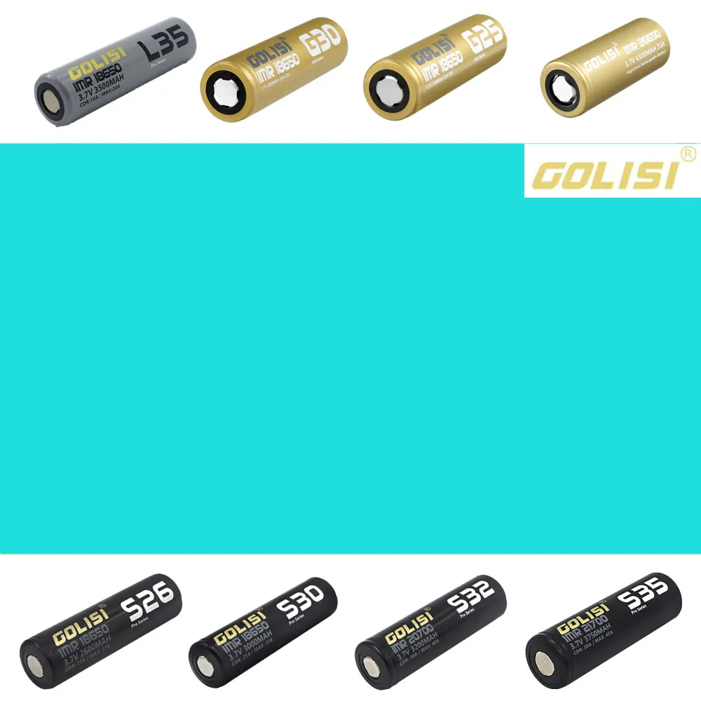 2 pcs of all model GOLISI rechargeable 3.7V Lithium IMR battery 18650 26650 20700 21700 for E-CIG flashlight headlamp tool
2 pcs of all model GOLISI rechargeable 3.7V Lithium IMR battery 18650 26650 20700 21700 for E-CIG flashlight headlamp tool