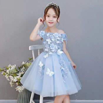 Summer New Baby Kids Fashion Shoulderless Ball Gown Flowers Dress For Birthday Wedding Party Girls Toddler Pink Blue White Dress
Summer New Baby Kids Fashion Shoulderless Ball Gown Flowers Dress For Birthday Wedding Party Girls Toddler Pink Blue White Dress