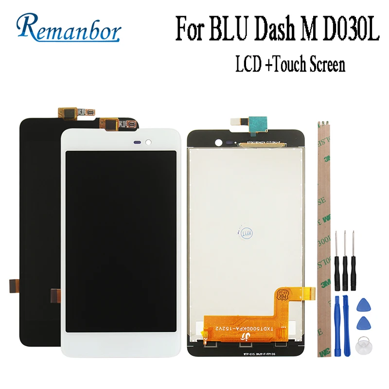 Remanbor For BLU Dash M D030L LCD Display and Touch Screen 5.0 inch Phone Accessories For BLU Dash M D030L+Tools And Adhesive
Remanbor For BLU Dash M D030L LCD Display and Touch Screen 5.0 inch Phone Accessories For BLU Dash M D030L+Tools And Adhesive