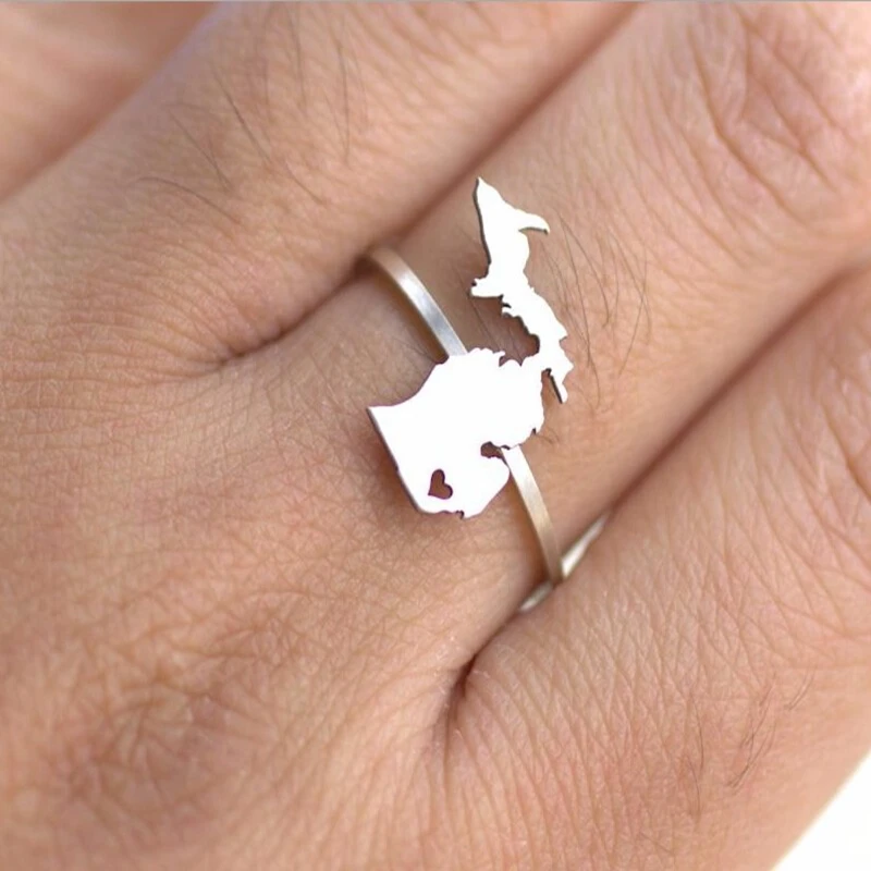 Wholesale Heart Ring Michigan - Michigan state map stainless steel rings ring silver charms state ring
Wholesale Heart Ring Michigan - Michigan state map stainless steel rings ring silver charms state ring