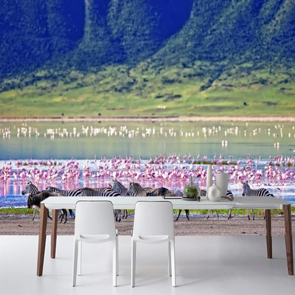 Herd of zebras and flocks of flamingos natural landscape 3d wallpaper papel de parede,living room tv sofa wall bedroom mural
Herd of zebras and flocks of flamingos natural landscape 3d wallpaper papel de parede,living room tv sofa wall bedroom mural