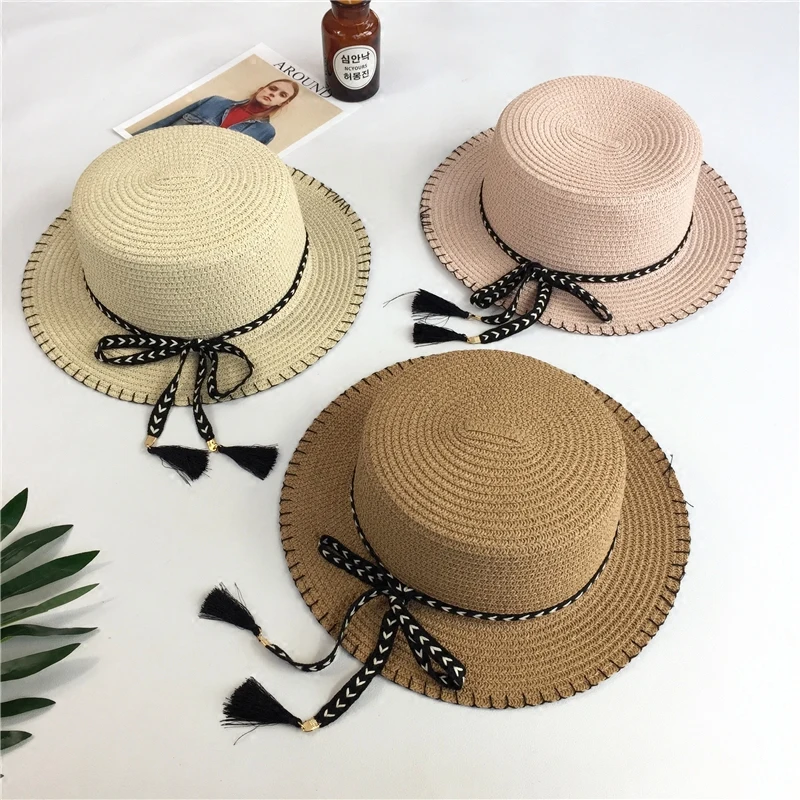 Tassel butterfly wild straw hat Girl summer beach sun hat Female British small hat
Tassel butterfly wild straw hat Girl summer beach sun hat Female British small hat