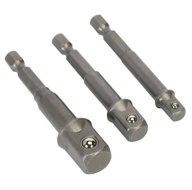 3Pcs 1/4" 3/8" 1/2" Hex Wrench Sleeve Extension Bar Drive Power Drill Bit Socket Driver Adapter Set 50mm Long TECHSTABLE
3Pcs 1/4" 3/8" 1/2" Hex Wrench Sleeve Extension Bar Drive Power Drill Bit Socket Driver Adapter Set 50mm Long TECHSTABLE