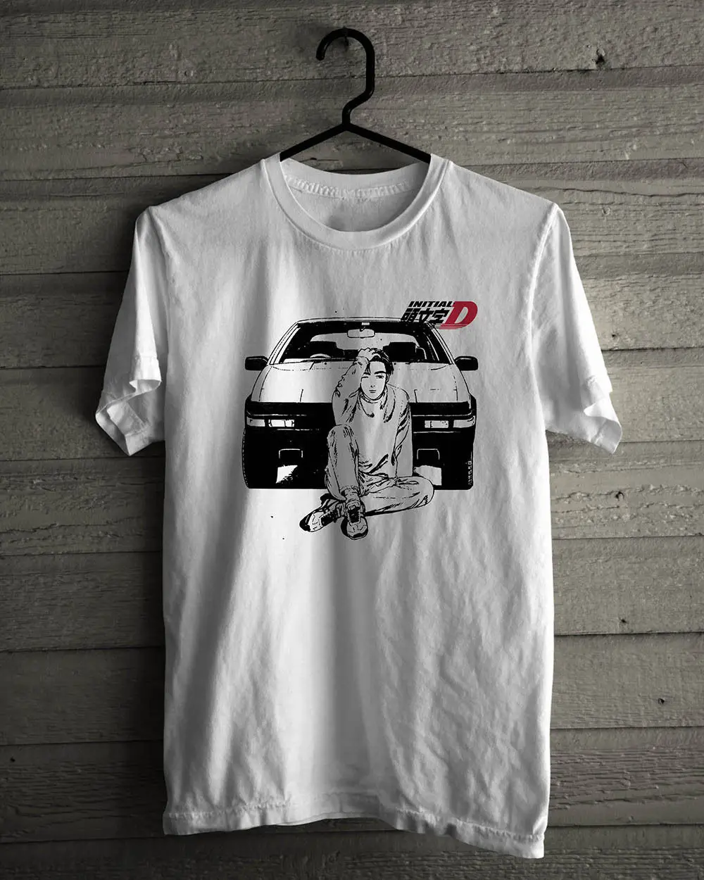 Футболка Initial D Drift Racer с японским аниме Takumi белая хлопковая мужская футболка