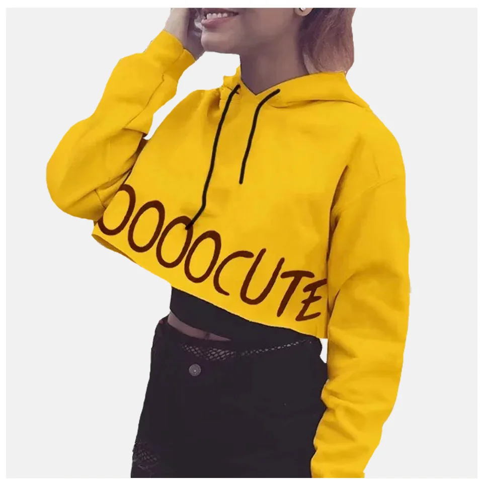 Yellow Sweatshirt Crop Top Pullover Hoodies With Letters So Cute Women Poleron Mujer 2019 Harajuku Streetwear Hoodie Drawstring
Yellow Sweatshirt Crop Top Pullover Hoodies With Letters So Cute Women Poleron Mujer 2019 Harajuku Streetwear Hoodie Drawstring
