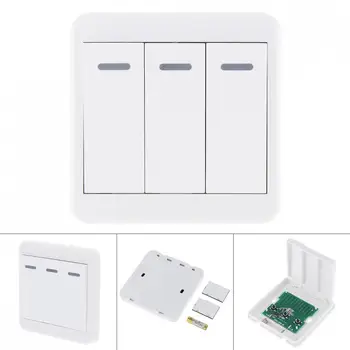 Sensitive 433MHz Universal Wireless Remote Controls 86 Wall Panel RF Transmitter With 3 Buttons for Home Lighting Switch
Sensitive 433MHz Universal Wireless Remote Controls 86 Wall Panel RF Transmitter With 3 Buttons for Home Lighting Switch