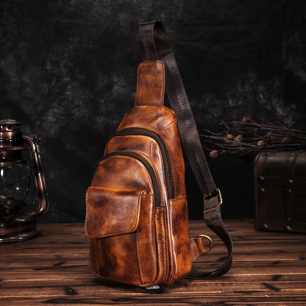 Original Leather Men Casual Fashion Travel Triangle Chest Sling Bag Design 8" Tablet One Shoulder Strap Bag Daypack Male 8013G
Original Leather Men Casual Fashion Travel Triangle Chest Sling Bag Design 8" Tablet One Shoulder Strap Bag Daypack Male 8013G