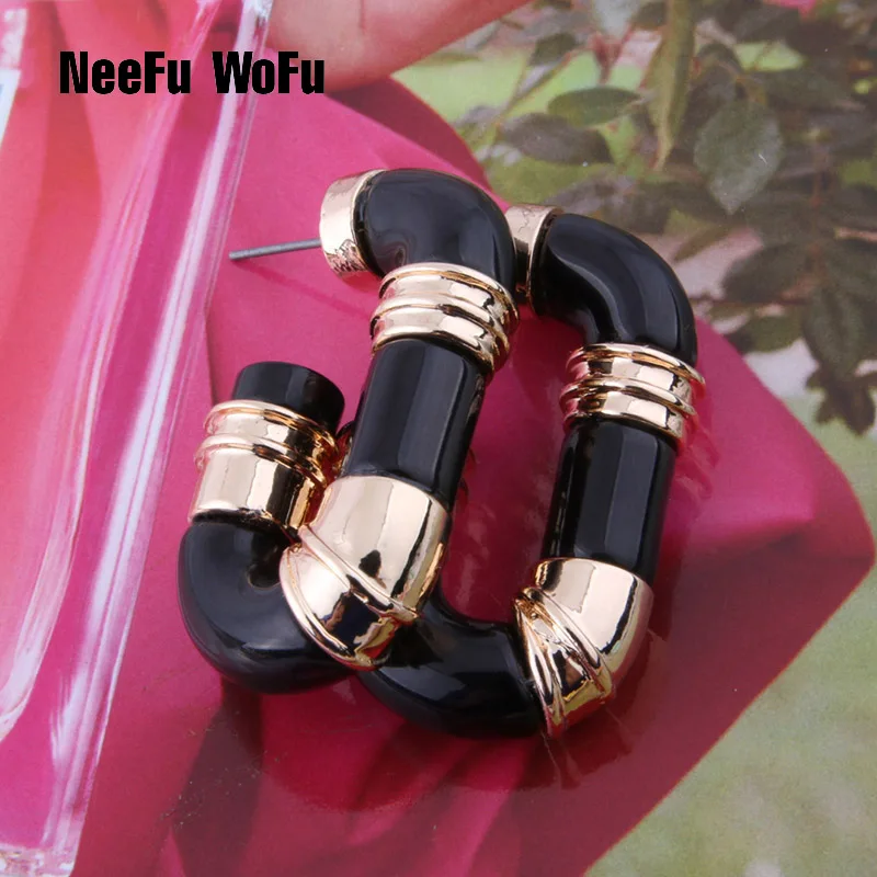 NeeFuWoFu Hoop Earrings Ear Ring Gold Resin Earring For Women De Mujer metal Brand Earring Boucles Oorbellen
NeeFuWoFu Hoop Earrings Ear Ring Gold Resin Earring For Women De Mujer metal Brand Earring Boucles Oorbellen