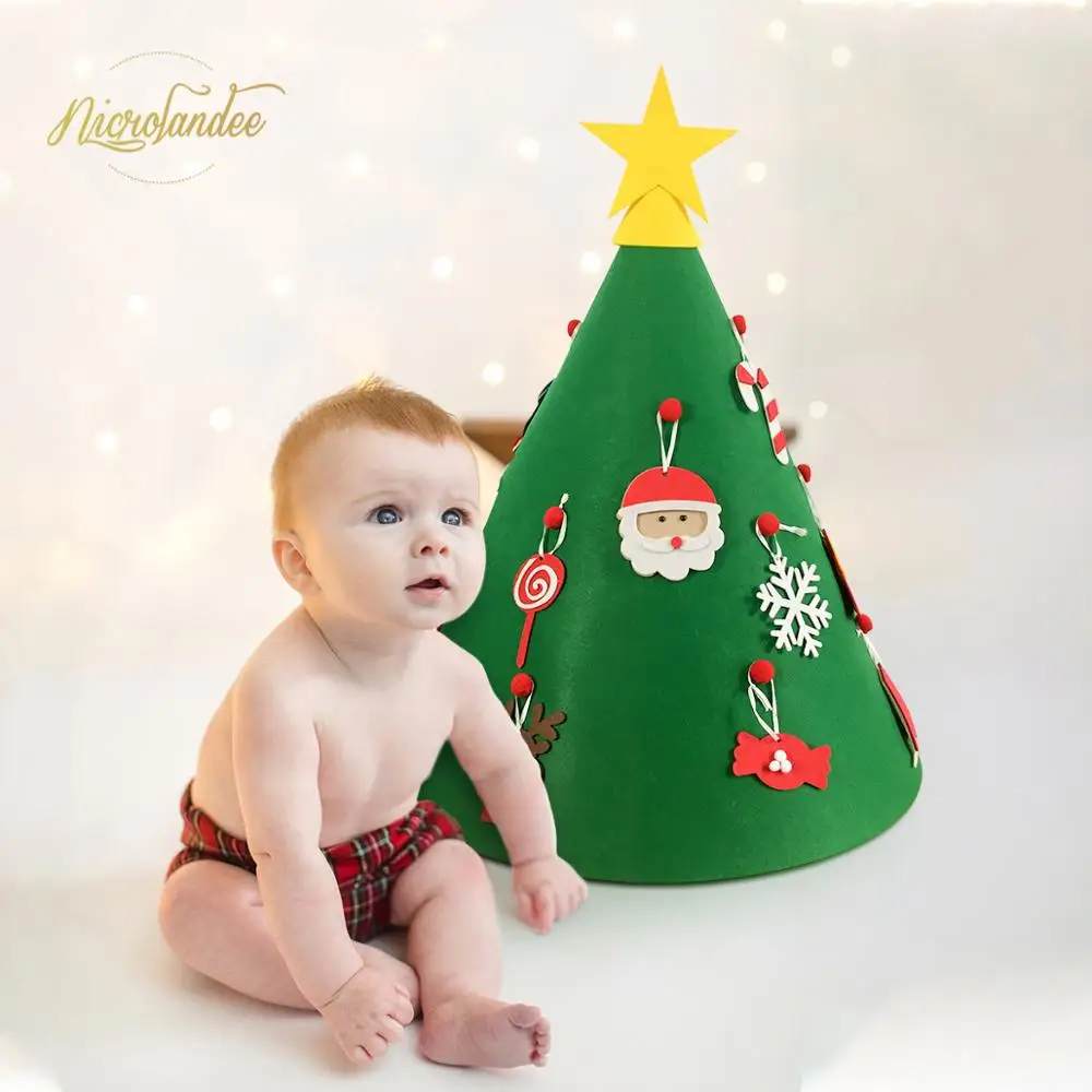 NICROLANDEE 3D DIY Felt Toddler Christmas Tree New Year Kids Gifts Toys Artificial Tree Xmas Home Decoration Hanging Ornaments
NICROLANDEE 3D DIY Felt Toddler Christmas Tree New Year Kids Gifts Toys Artificial Tree Xmas Home Decoration Hanging Ornaments