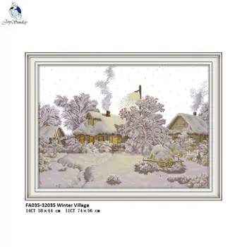 Winter Village Patterns Aida Canvas DIY Handmade Needlework DMC 14ct 11ct Cross stitch kits and Precise Printed Embroidery Set
Winter Village Patterns Aida Canvas DIY Handmade Needlework DMC 14ct 11ct Cross stitch kits and Precise Printed Embroidery Set