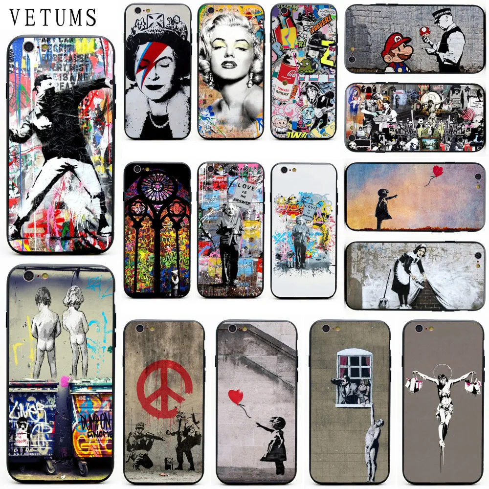 VETUMS Banksy Graffiti Art PC Hard TPU Rubber Hybrid Mobile Phone Case Cover For iPhone 5 5s SE 6 6s Plus 7 8 Plus X XR XS Max
VETUMS Banksy Graffiti Art PC Hard TPU Rubber Hybrid Mobile Phone Case Cover For iPhone 5 5s SE 6 6s Plus 7 8 Plus X XR XS Max