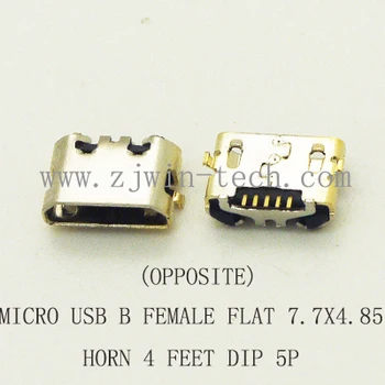 1000PCS Micro USB Connector Gold Plated B type Female Jack Phone Tail Charging 7.7x4.85mm Oppoisite Horn DIP Flat mouth
1000PCS Micro USB Connector Gold Plated B type Female Jack Phone Tail Charging 7.7x4.85mm Oppoisite Horn DIP Flat mouth