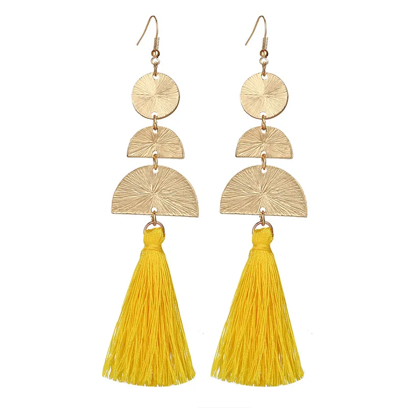17KM-5-Color-Bohemian-Tassel-Earrings-For-Women-Fashion-12CM-Long-Ombre-Dangle-Earring-Female-Brincos