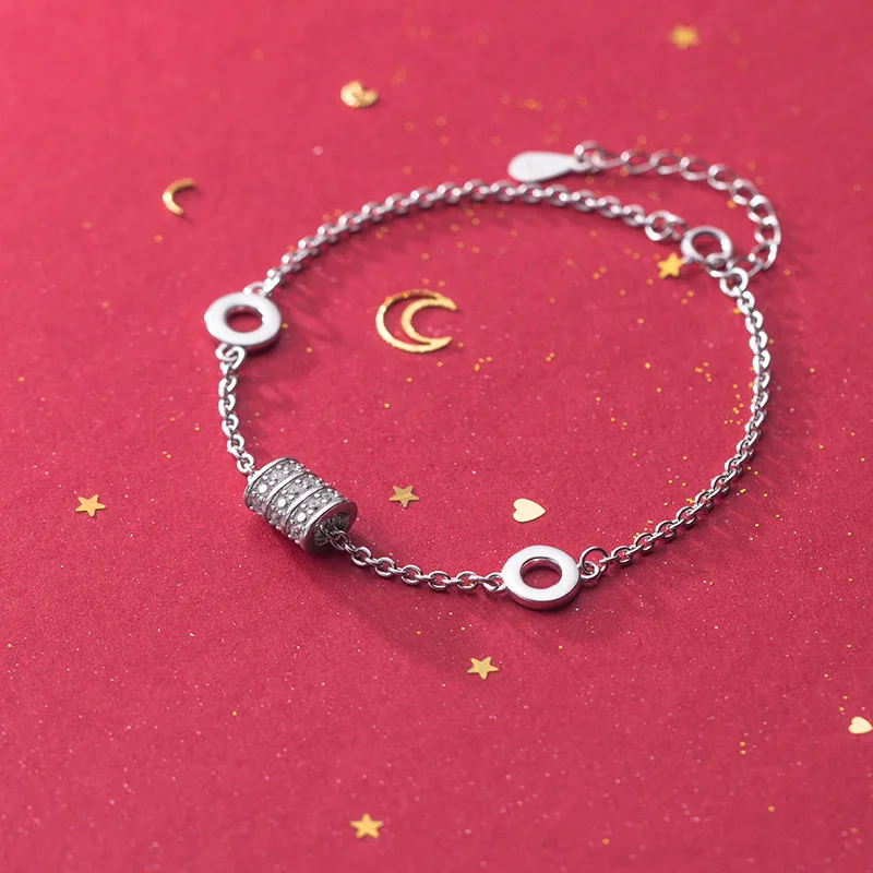MloveAcc Solid 925 Sterling Silver Women Chain Bracelet Unique Design Round Tube Charm Bracelet
MloveAcc Solid 925 Sterling Silver Women Chain Bracelet Unique Design Round Tube Charm Bracelet