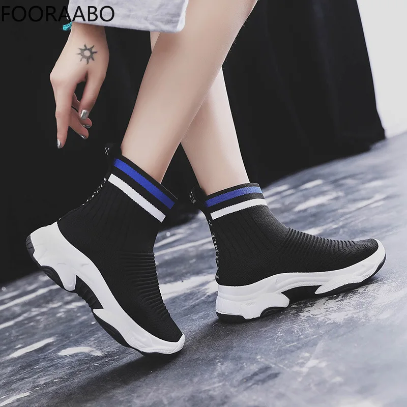 FOORAABO 2019 Sock Boots Platform Autumn 2019 Female Fashion Ankle Boots Black Lady Hip Hop Autumn Shoes Woman 40
FOORAABO 2019 Sock Boots Platform Autumn 2019 Female Fashion Ankle Boots Black Lady Hip Hop Autumn Shoes Woman 40