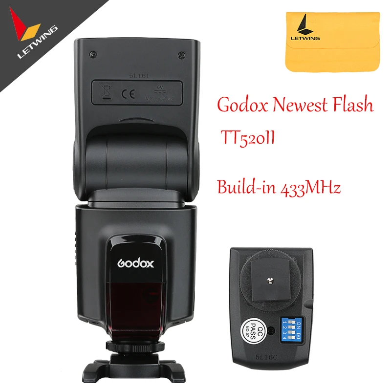 Godox Newest Camera Flash TT520II GN33 Build-in 433MHz + RT Transmitter for All Cameras
Godox Newest Camera Flash TT520II GN33 Build-in 433MHz + RT Transmitter for All Cameras