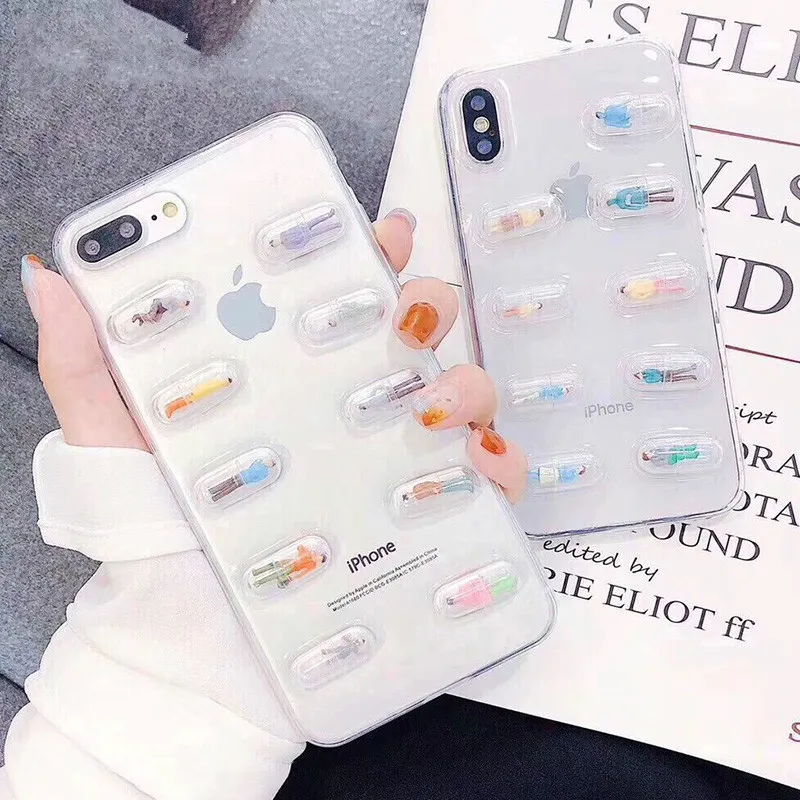 3D Cute Capsule Pills Person Phone Case For iPhone XS XR XS Max X 8 7 6 6S Plus Transparent Soft TPU Back Cover Cases Funda
3D Cute Capsule Pills Person Phone Case For iPhone XS XR XS Max X 8 7 6 6S Plus Transparent Soft TPU Back Cover Cases Funda