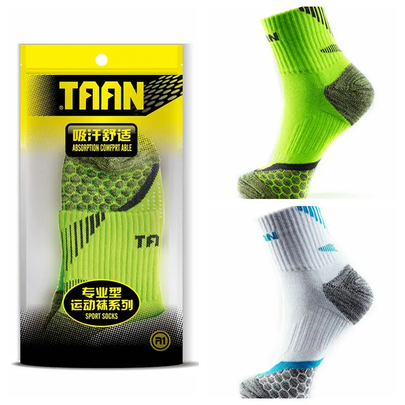 

1 pair TAAN Ladies' Badminton Socks Women Thickened Tower Cotton Quick Dry Running Sport Breathable Tennis Sock T-130