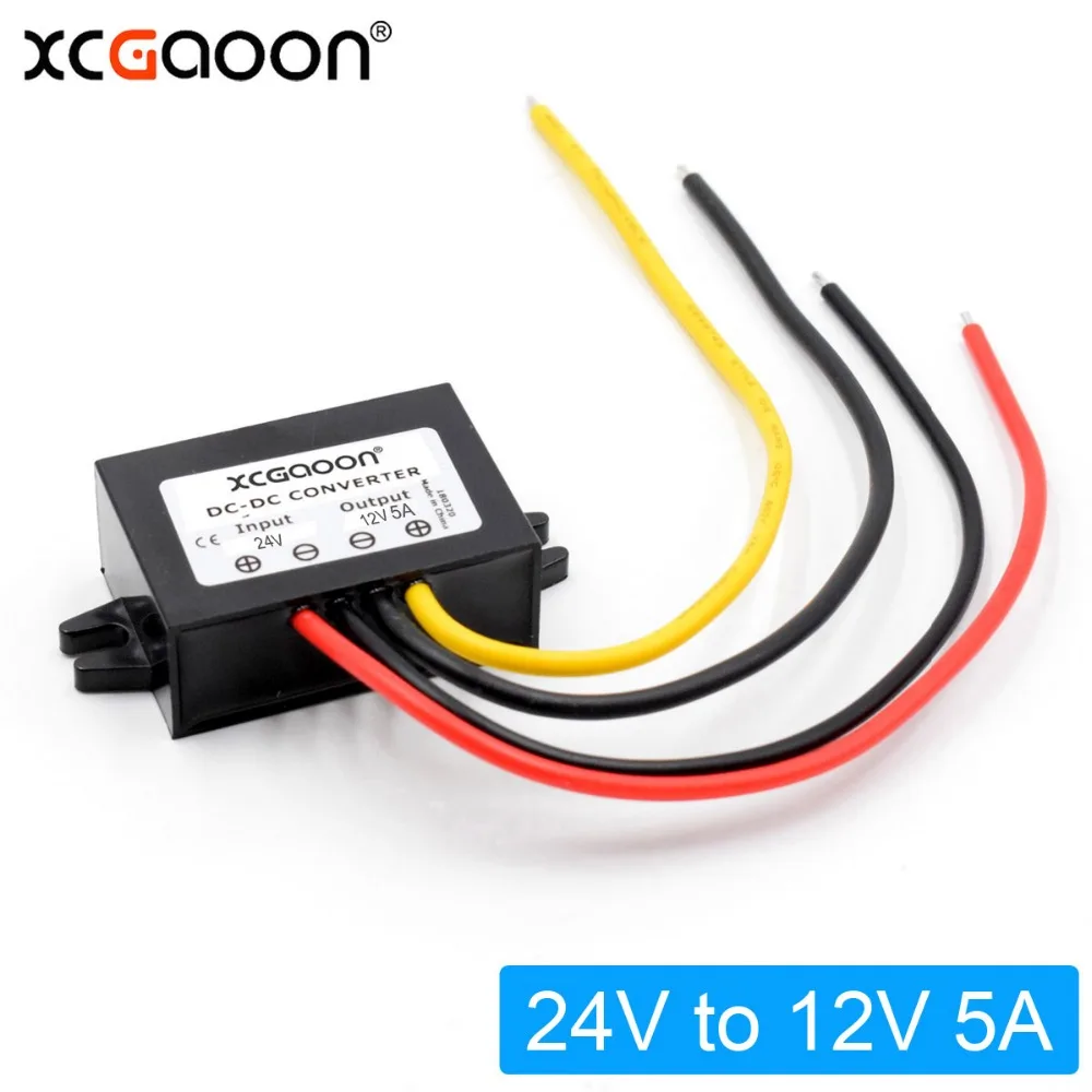 XCGaoon DC Converter Adapter Input 24V ( Voltage Range 18V-40V ) Output 12V 5A 60W Step Down Car Power Supply
XCGaoon DC Converter Adapter Input 24V ( Voltage Range 18V-40V ) Output 12V 5A 60W Step Down Car Power Supply