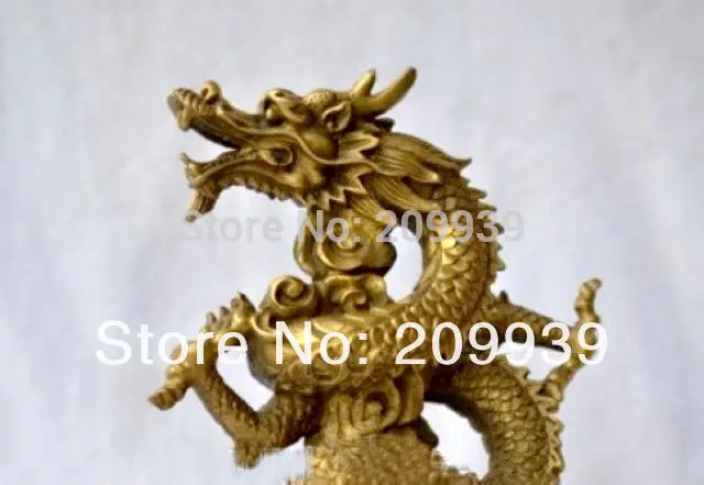 huij 0026 Chinese Dragon bronze statue flying dragon statue 7inch