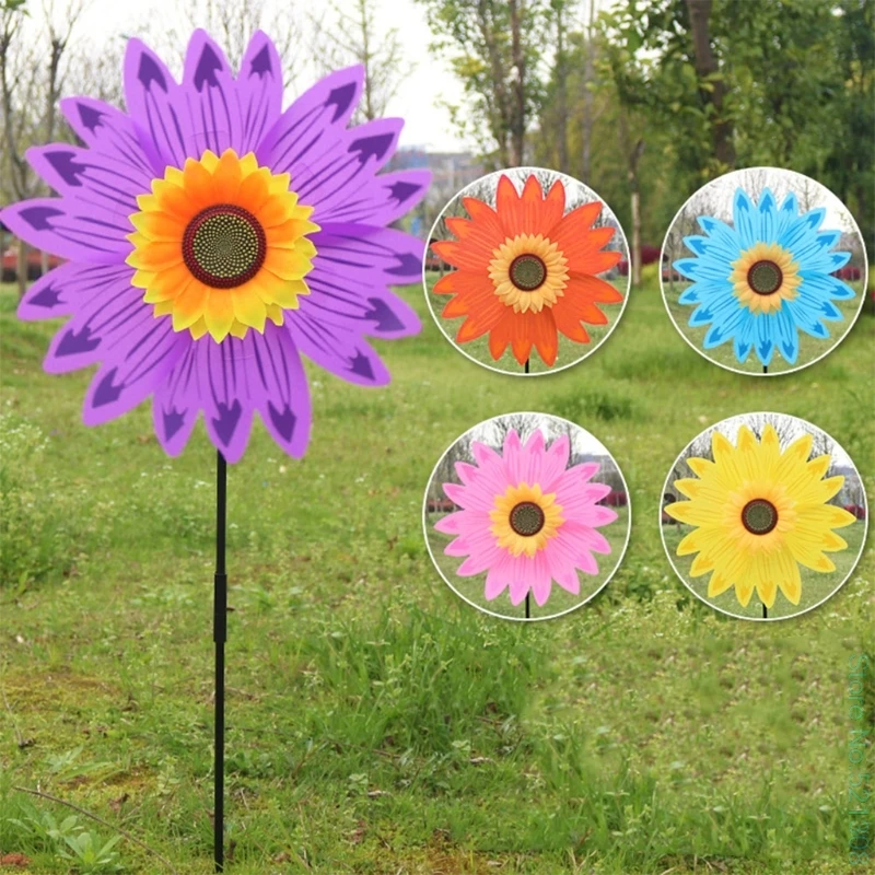 Cartoon Large Double Layer Sunflower Windmill Wind Spinner Kids Toys Yard Garden Decor
Cartoon Large Double Layer Sunflower Windmill Wind Spinner Kids Toys Yard Garden Decor