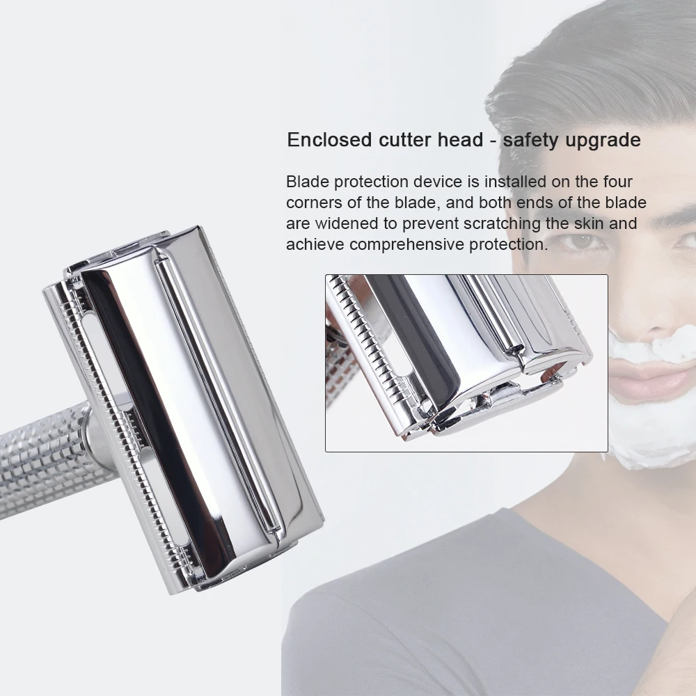 Safety Double Edge Razor HandleFor Men Shaving Hair Removal Straight Razor Men's Shaving Razor Blades Barber Shaving Machine
Safety Double Edge Razor HandleFor Men Shaving Hair Removal Straight Razor Men's Shaving Razor Blades Barber Shaving Machine