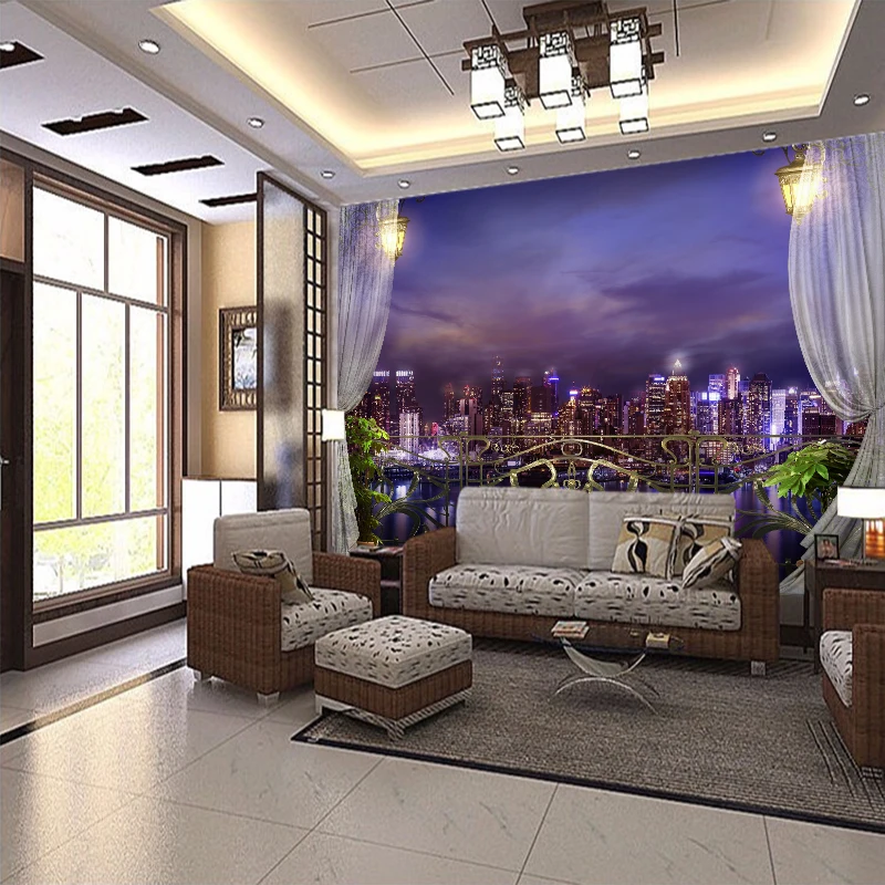Custom any size wall mural wallpapers Modern fashion Night view of city lights Perspective Wall Sticker YBZ128
Custom any size wall mural wallpapers Modern fashion Night view of city lights Perspective Wall Sticker YBZ128