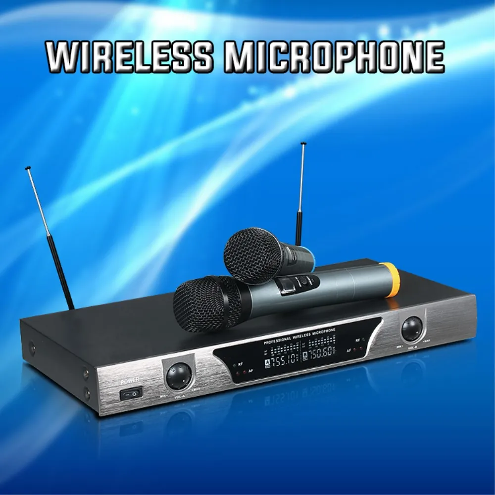 MV8500 2 Handheld Microphone UHF Frequencies Dynamic Capsule 2 Channels Wireless Microphone for Karaoke System
MV8500 2 Handheld Microphone UHF Frequencies Dynamic Capsule 2 Channels Wireless Microphone for Karaoke System
