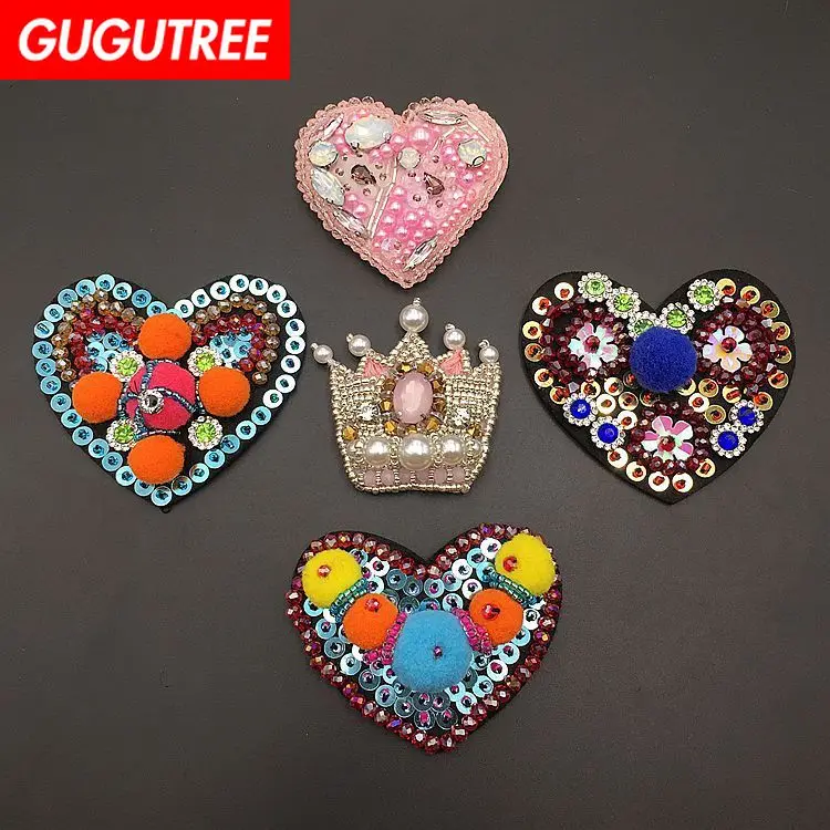 GUGUTREE beaded love heart patches,crystals diamonds Sequined Applique Patch for Coat,T-Shirt,hat,bags,Sweater,backpack FD-55
GUGUTREE beaded love heart patches,crystals diamonds Sequined Applique Patch for Coat,T-Shirt,hat,bags,Sweater,backpack FD-55