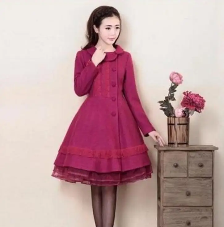 2019 New Autumn and Winter Women's Lace Splice Long Woolen Coat Female Single Breasted Wool Jacket Slim Overcoats
2019 New Autumn and Winter Women's Lace Splice Long Woolen Coat Female Single Breasted Wool Jacket Slim Overcoats