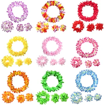 Women Girls Hawaii Lei Hula Garland Wreath Necklace Headband Wristbands Beach Dance Performance Props Party Favor Gift Birthday
Women Girls Hawaii Lei Hula Garland Wreath Necklace Headband Wristbands Beach Dance Performance Props Party Favor Gift Birthday